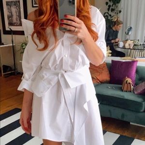 Alexander Wang white shirt dress